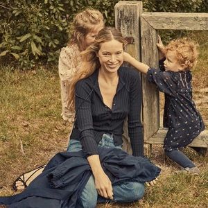 Doen NWT Demi Cardigan Navy Blue